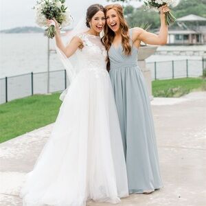Light blue bridesmaid dress